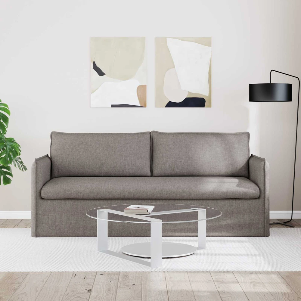 Sofa Taupe 195 x 82 x 85 cm Metalas