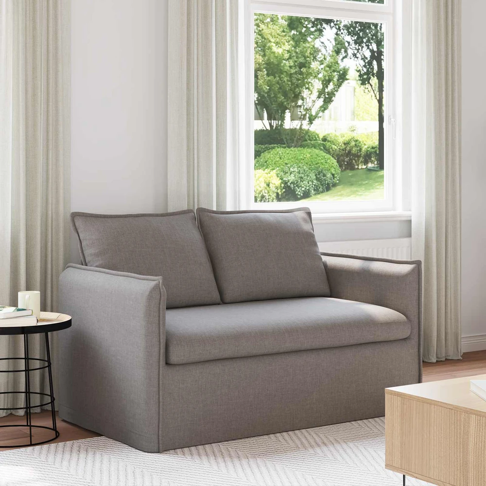 Sofa Taupe 195 x 82 x 85 cm Metalas