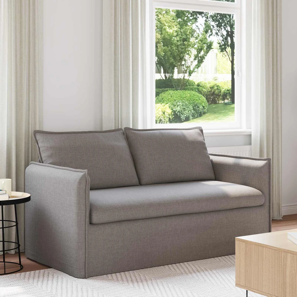 Sofa Taupe 195 x 82 x 85 cm Metalas