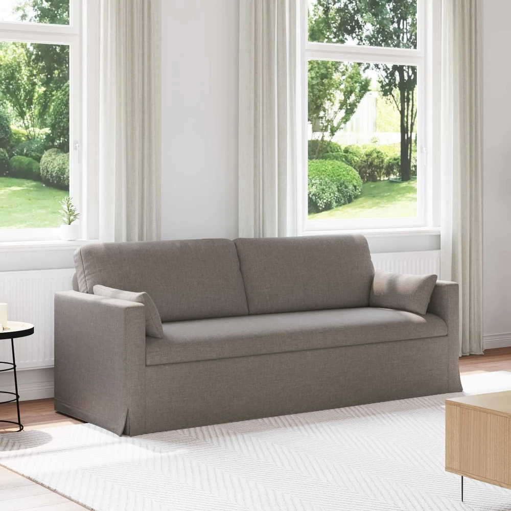 Sofa Taupe 198 x 78 x 80 cm Metalas