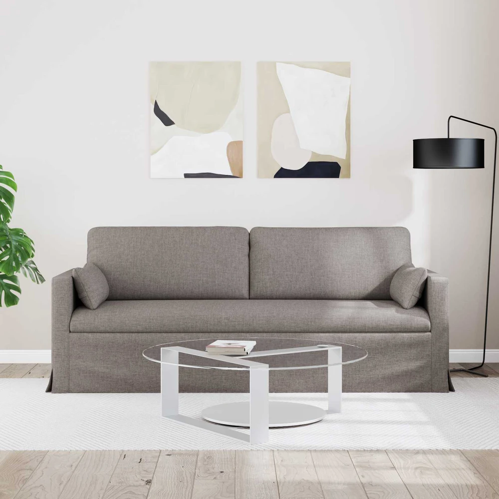 Sofa Taupe 198 x 78 x 80 cm Metalas