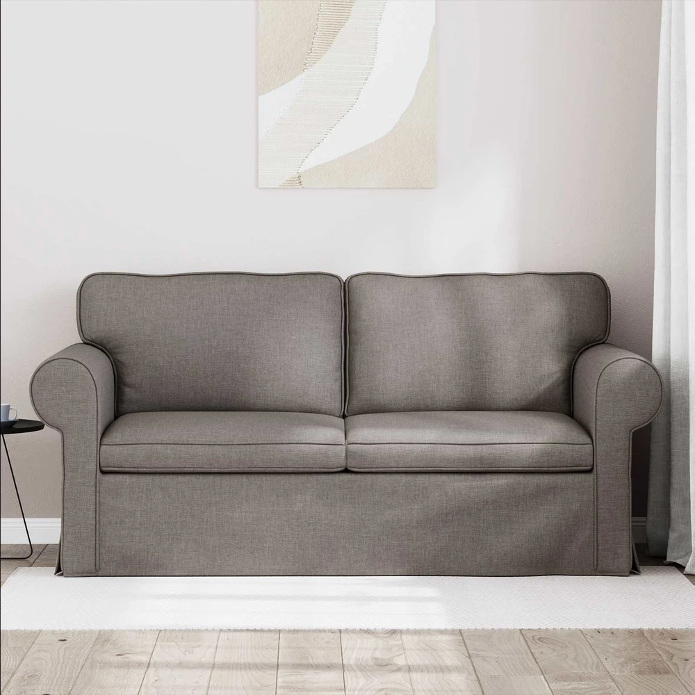 Sofa Taupe 215 x 82 x 80 cm Metalas