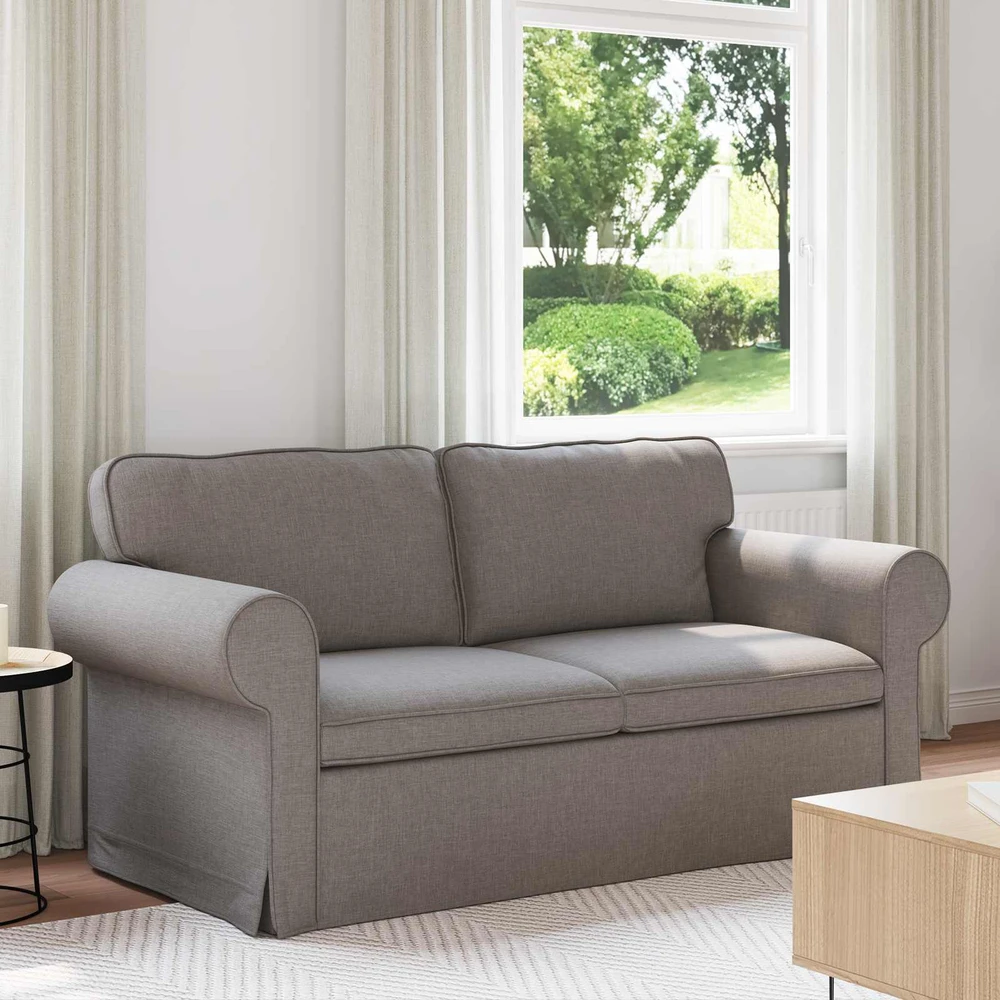 Sofa Taupe 215 x 82 x 80 cm Metalas