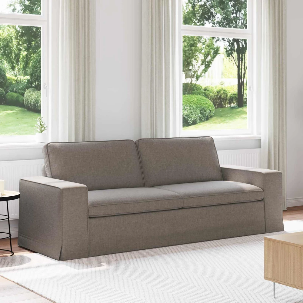 Sofa Taupe 222 x 80 x 82 cm Metalas