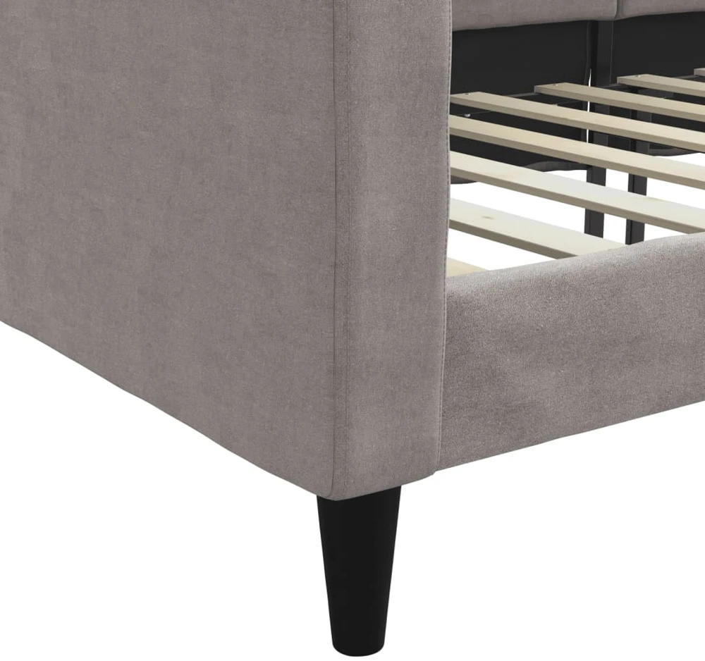 Sofa, taupe spalvos, 90x200cm, audinys