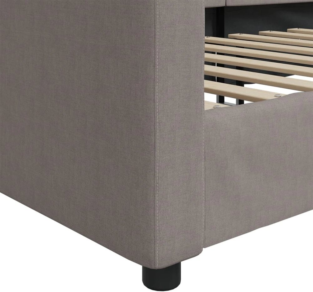 Sofa, taupe spalvos, 90x200cm, audinys