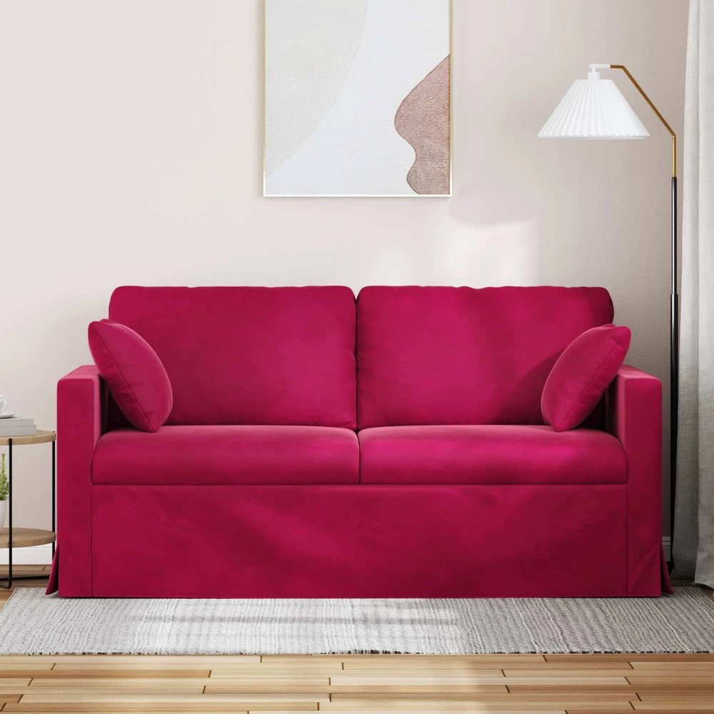Sofa Vyno raudona 158 x 78 x 80 cm Aksomas
