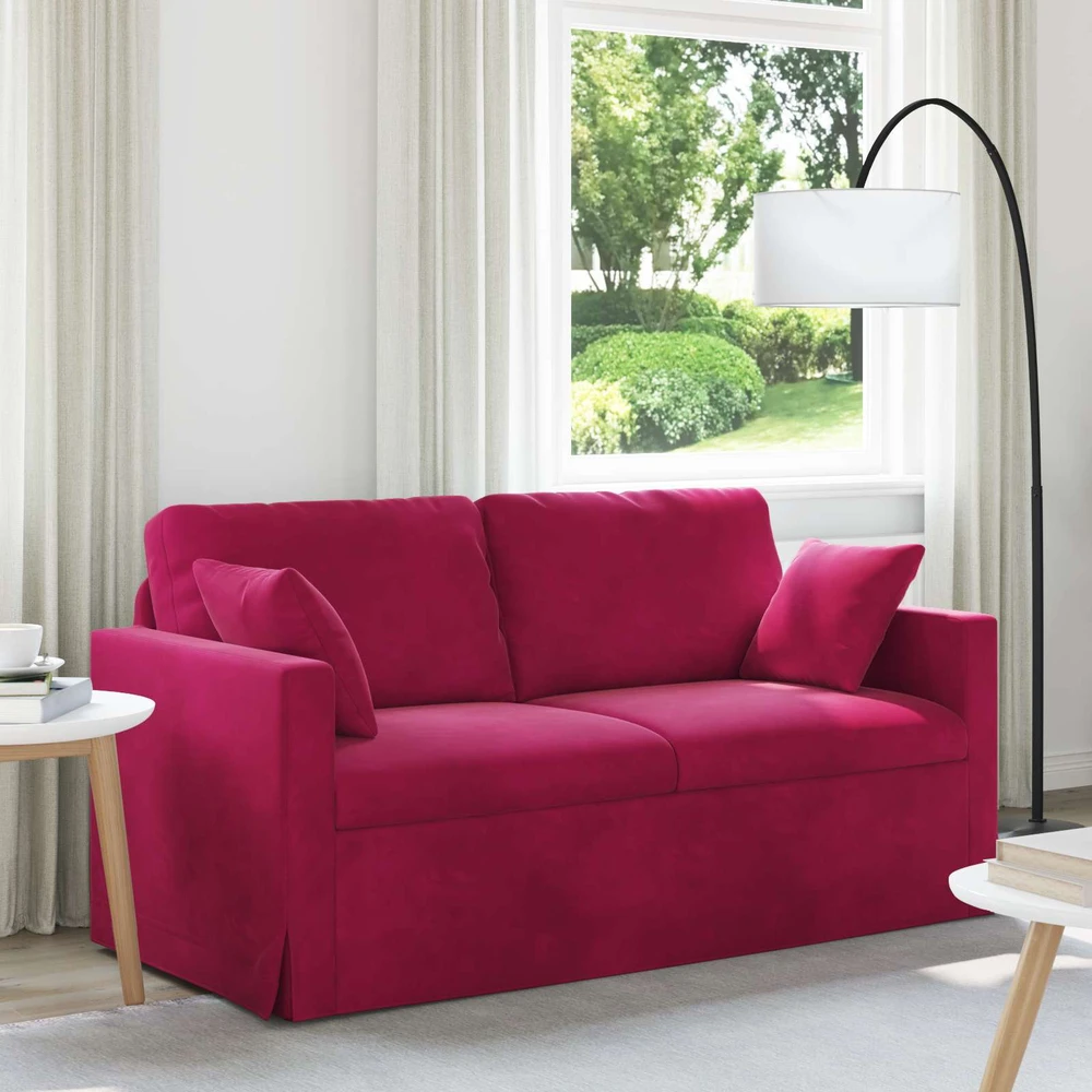 Sofa Vyno raudona 158 x 78 x 80 cm Aksomas