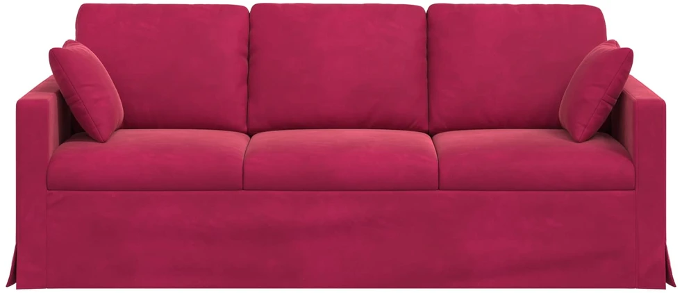 Sofa Vyno raudona 198 x 78 x 80 cm Aksomas