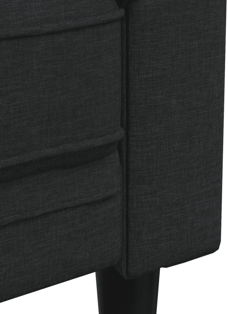 Sofa Sofos komplektas, 2 dalių, juodos spalvos, audinys