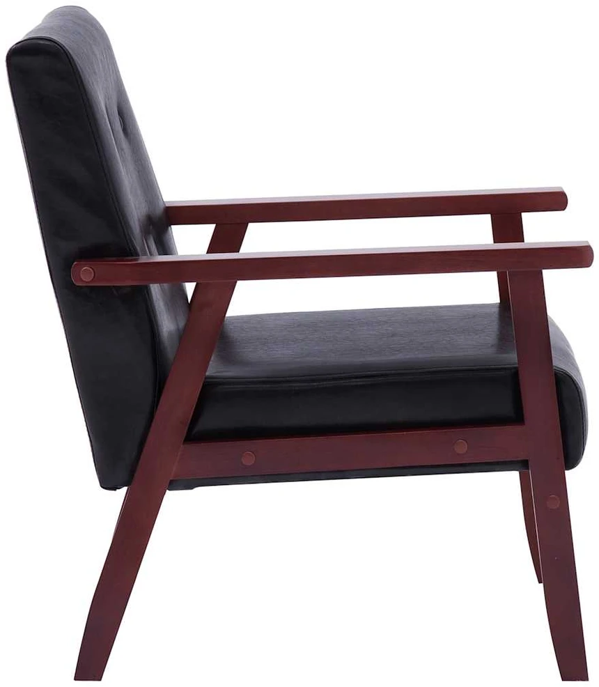 Sofa Sofos komplektas, 2 dalių, juodos spalvos, dirbtinė oda