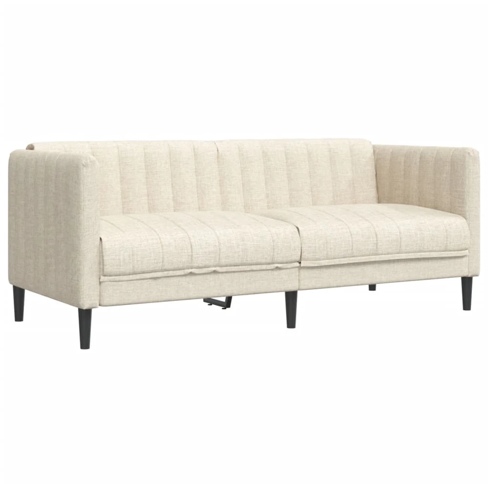 Sofa Sofos komplektas, 2 dalių, kreminės spalvos, audinys