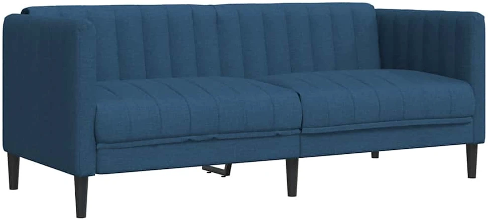 Sofa Sofos komplektas, 2 dalių, mėlynos spalvos, audinys