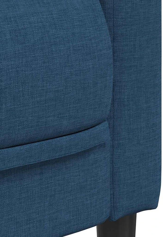 Sofa Sofos komplektas, 2 dalių, mėlynos spalvos, audinys