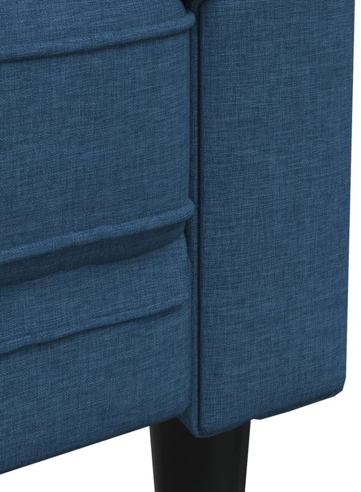 Sofa Sofos komplektas, 2 dalių, mėlynos spalvos, audinys