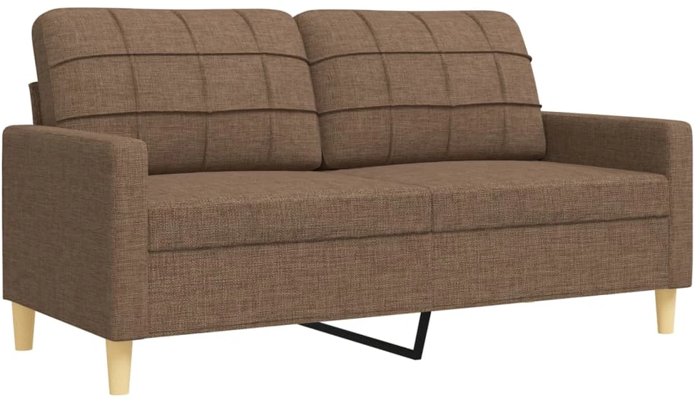 Sofa Sofos komplektas, 2 dalių, rudos spalvos, audinys