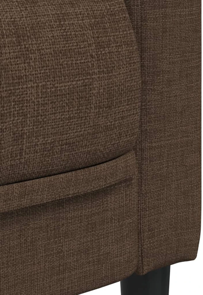 Sofa Sofos komplektas, 2 dalių, rudos spalvos, audinys