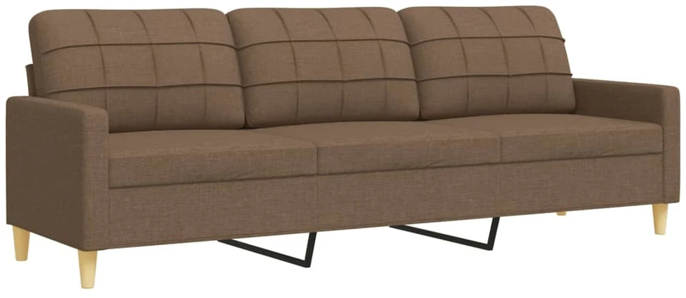 Sofa Sofos komplektas, 2 dalių, rudos spalvos, audinys