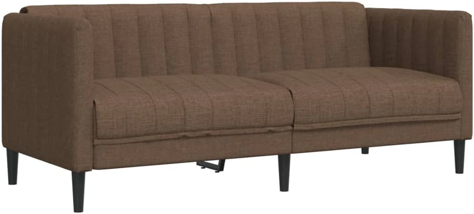 Sofa Sofos komplektas, 2 dalių, rudos spalvos, audinys