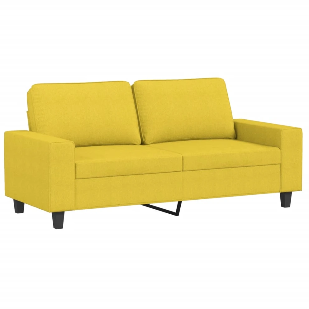 Sofa Sofos komplektas, 2 dalių, šviesiai geltonos spalvos, audinys