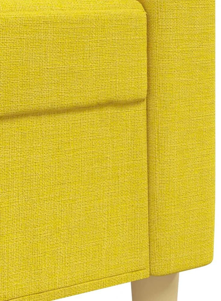 Sofa Sofos komplektas, 2 dalių, šviesiai geltonos spalvos, audinys