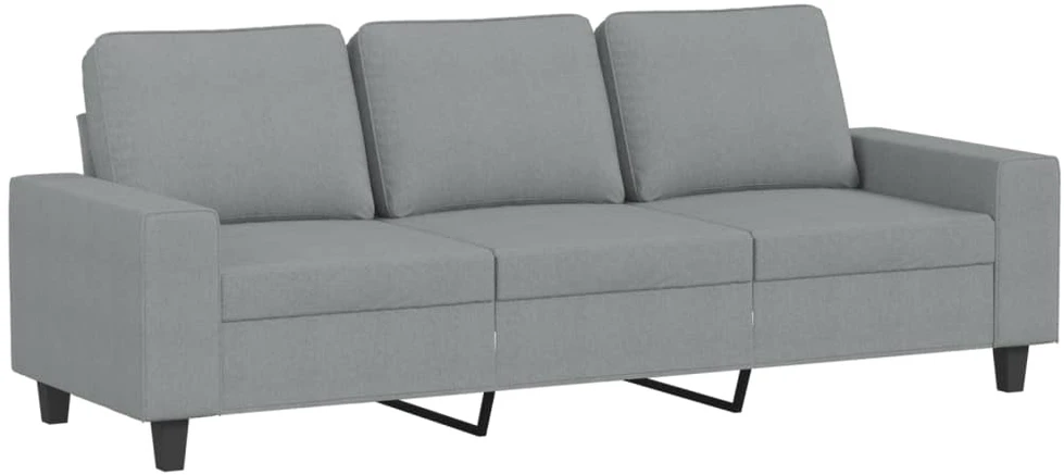 Sofa Sofos komplektas, 2 dalių, šviesiai pilkos spalvos, audinys