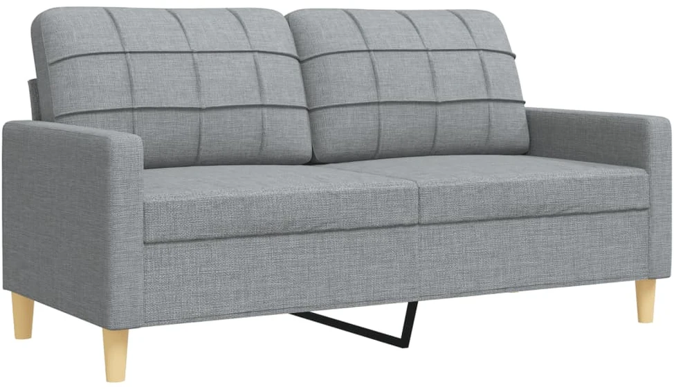 Sofa Sofos komplektas, 2 dalių, šviesiai pilkos spalvos, audinys