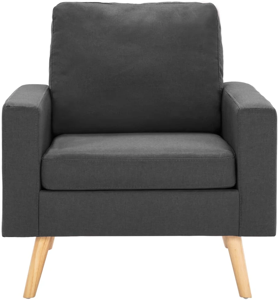 Sofa Sofos komplektas, 2 dalių, tamsiai pilkos spalvos, audinys