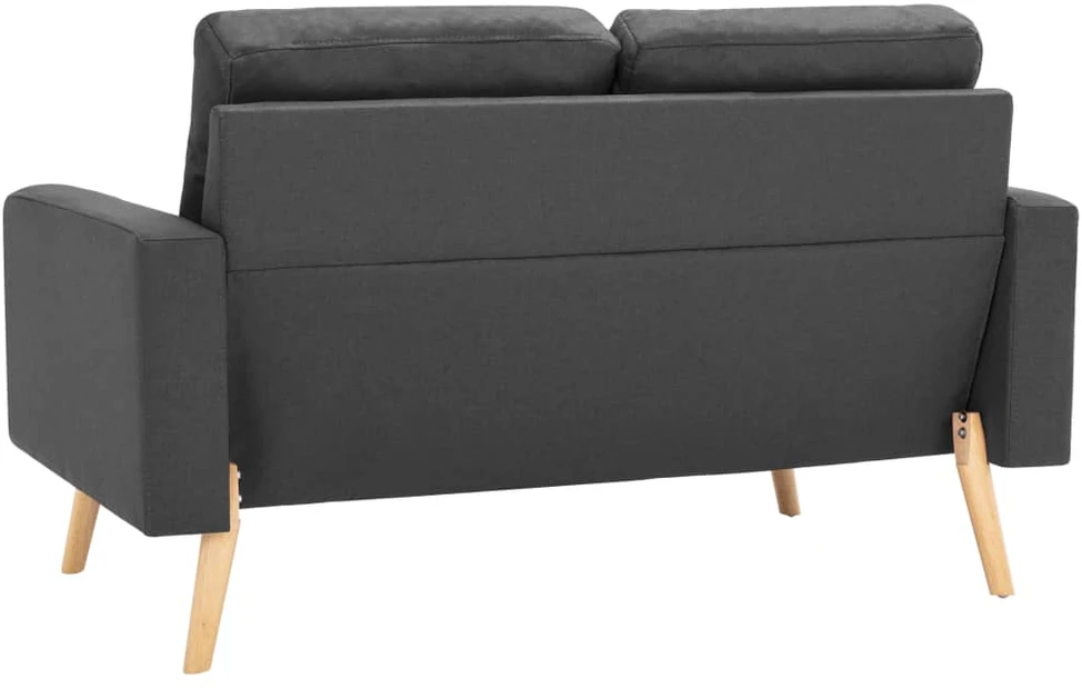 Sofa Sofos komplektas, 2 dalių, tamsiai pilkos spalvos, audinys