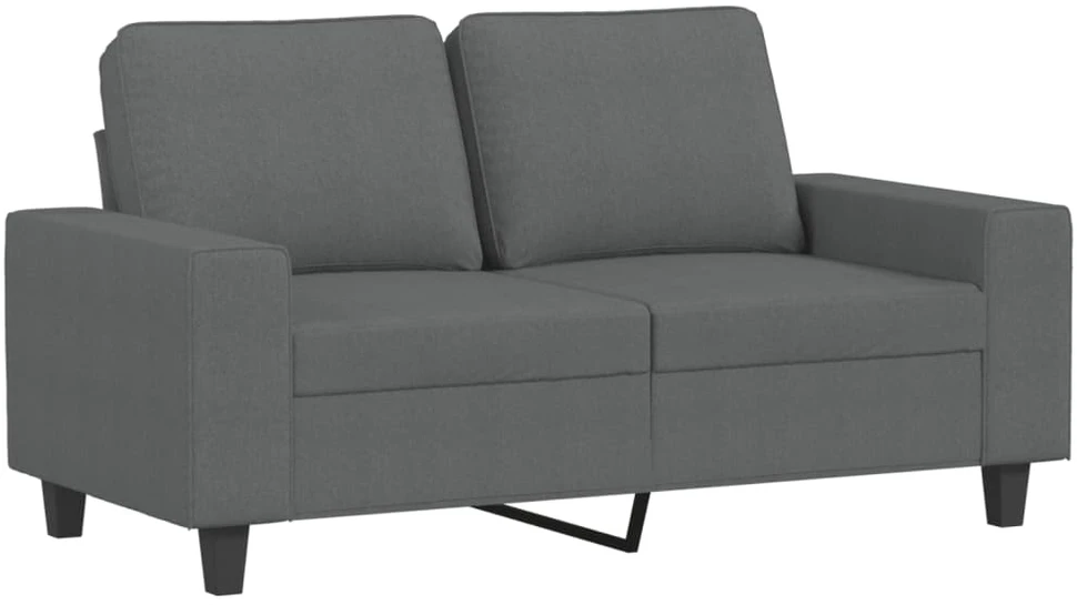 Sofa Sofos komplektas, 2 dalių, tamsiai pilkos spalvos, audinys