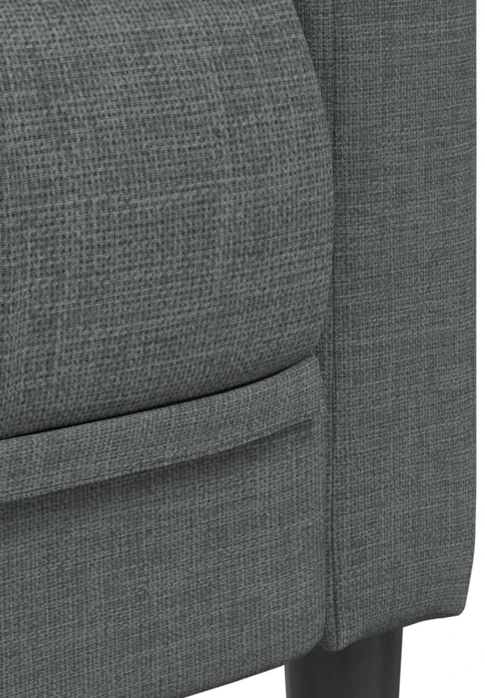 Sofa Sofos komplektas, 2 dalių, tamsiai pilkos spalvos, audinys