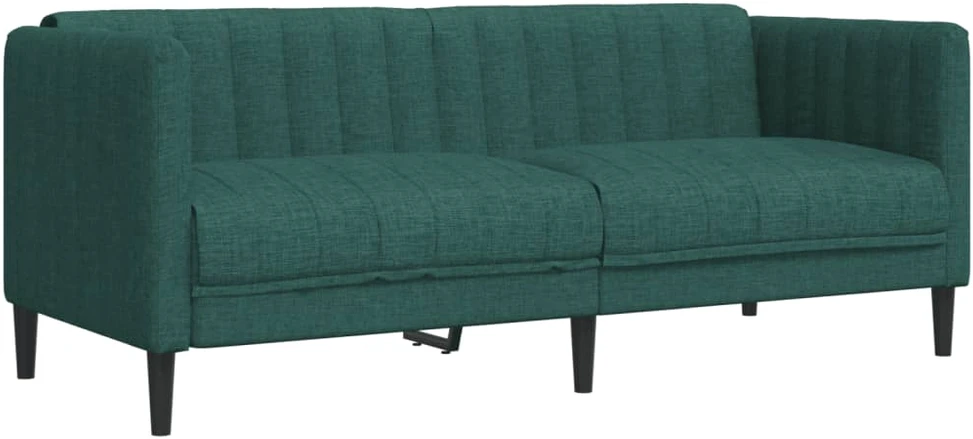Sofa Sofos komplektas, 2 dalių, tamsiai žalios spalvos, audinys