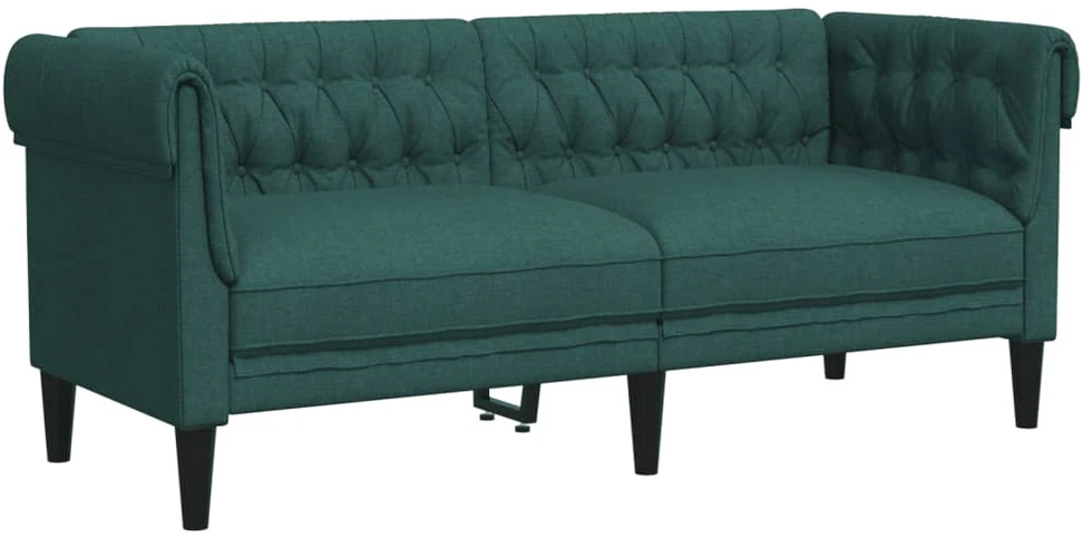 Sofa Sofos komplektas, 2 dalių, tamsiai žalios spalvos, audinys