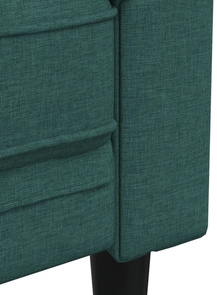 Sofa Sofos komplektas, 2 dalių, tamsiai žalios spalvos, audinys