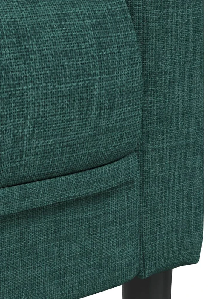 Sofa Sofos komplektas, 2 dalių, tamsiai žalios spalvos, audinys