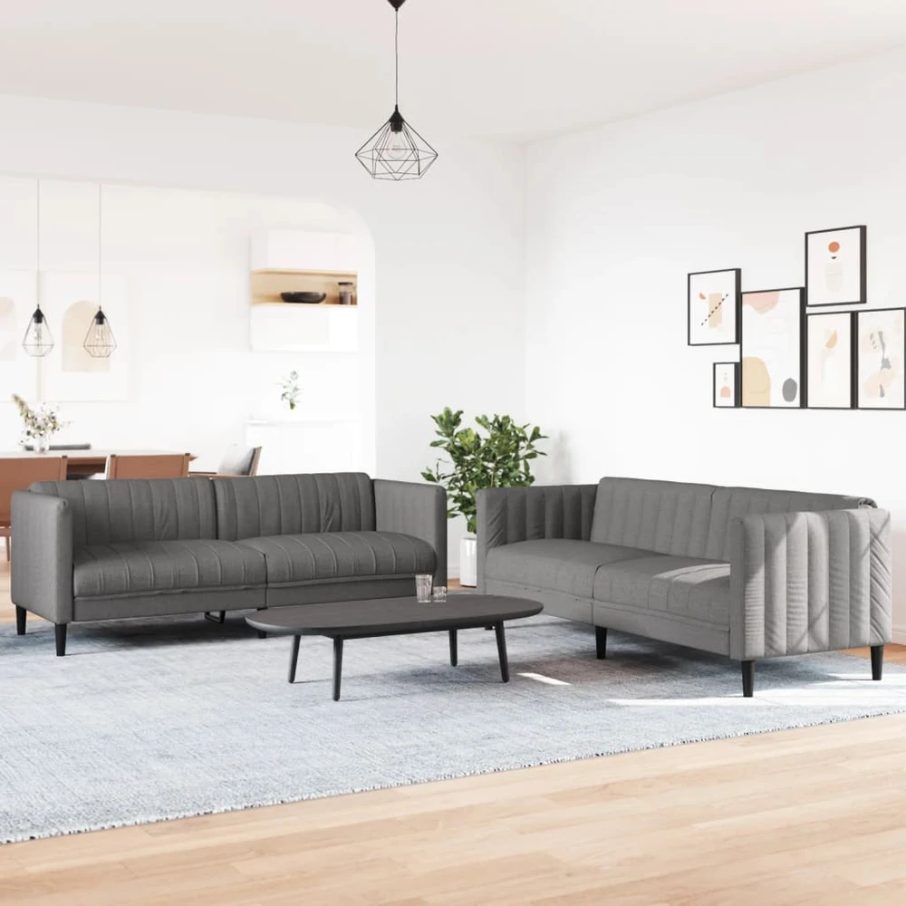 Sofa Sofos komplektas, 2 dalių, taupe spalvos, audinys