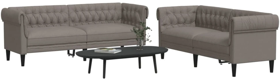 Sofa Sofos komplektas, 2 dalių, taupe spalvos, audinys