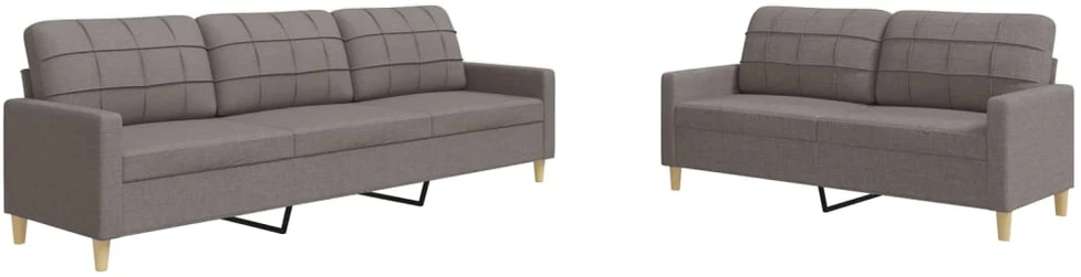 Sofa Sofos komplektas, 2 dalių, taupe spalvos, audinys