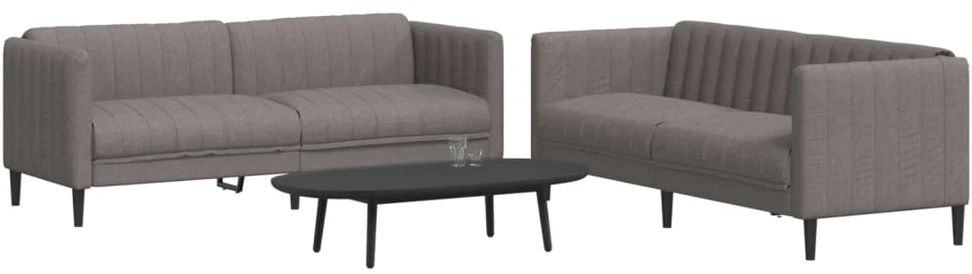 Sofa Sofos komplektas, 2 dalių, taupe spalvos, audinys
