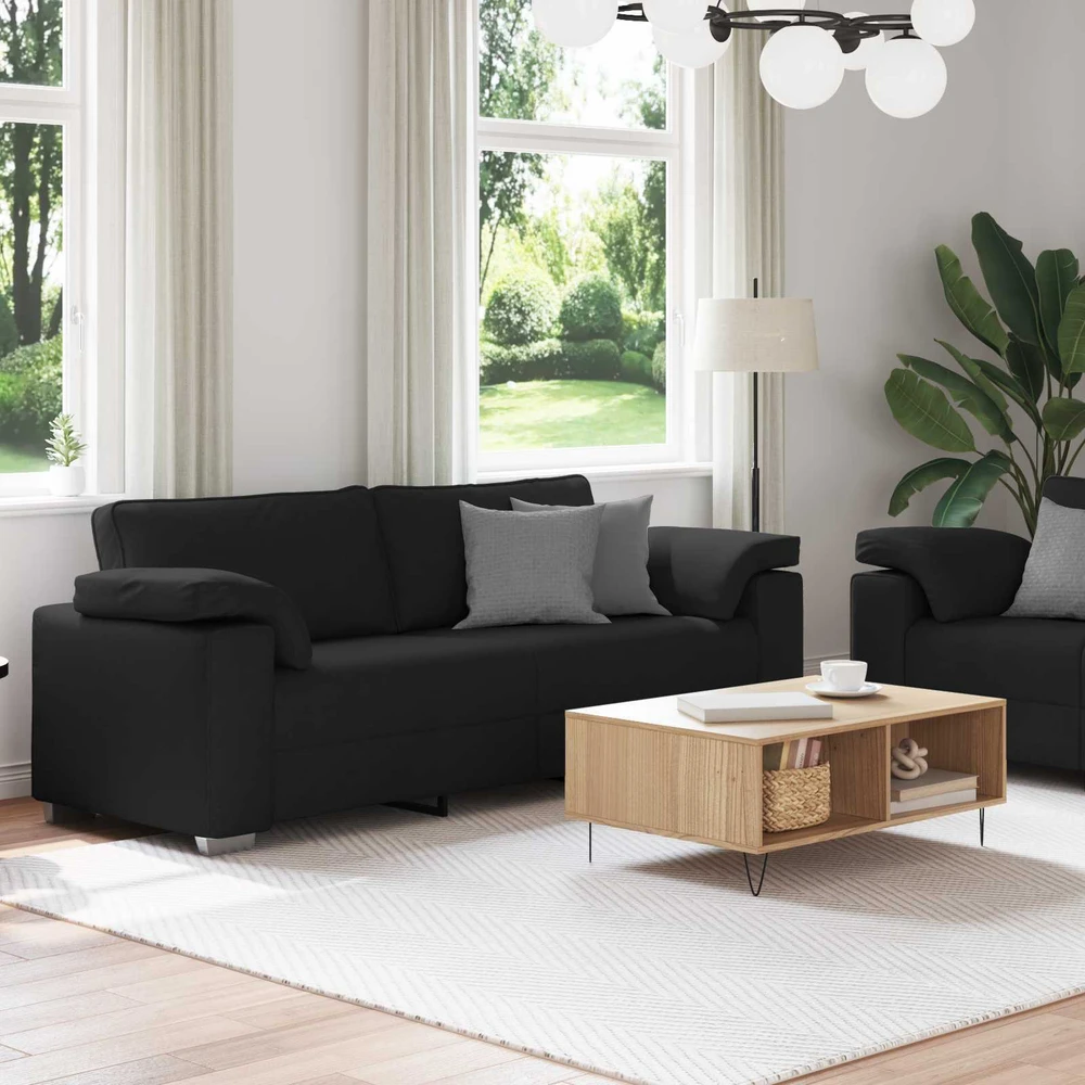 Sofa 2 vnt. Juodas audinys