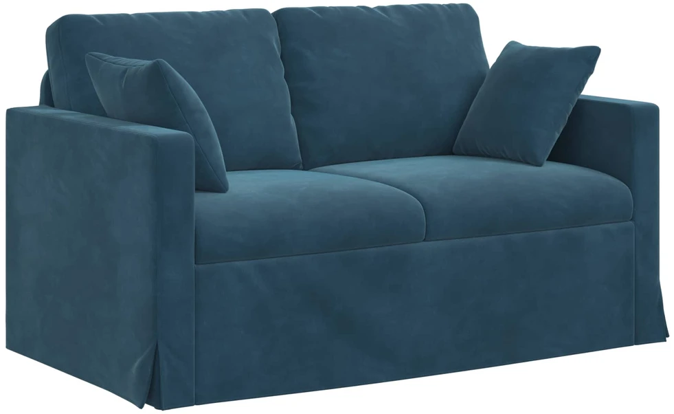 Sofa Sofos komplektas 2 vnt. Mėlyna Aksomas