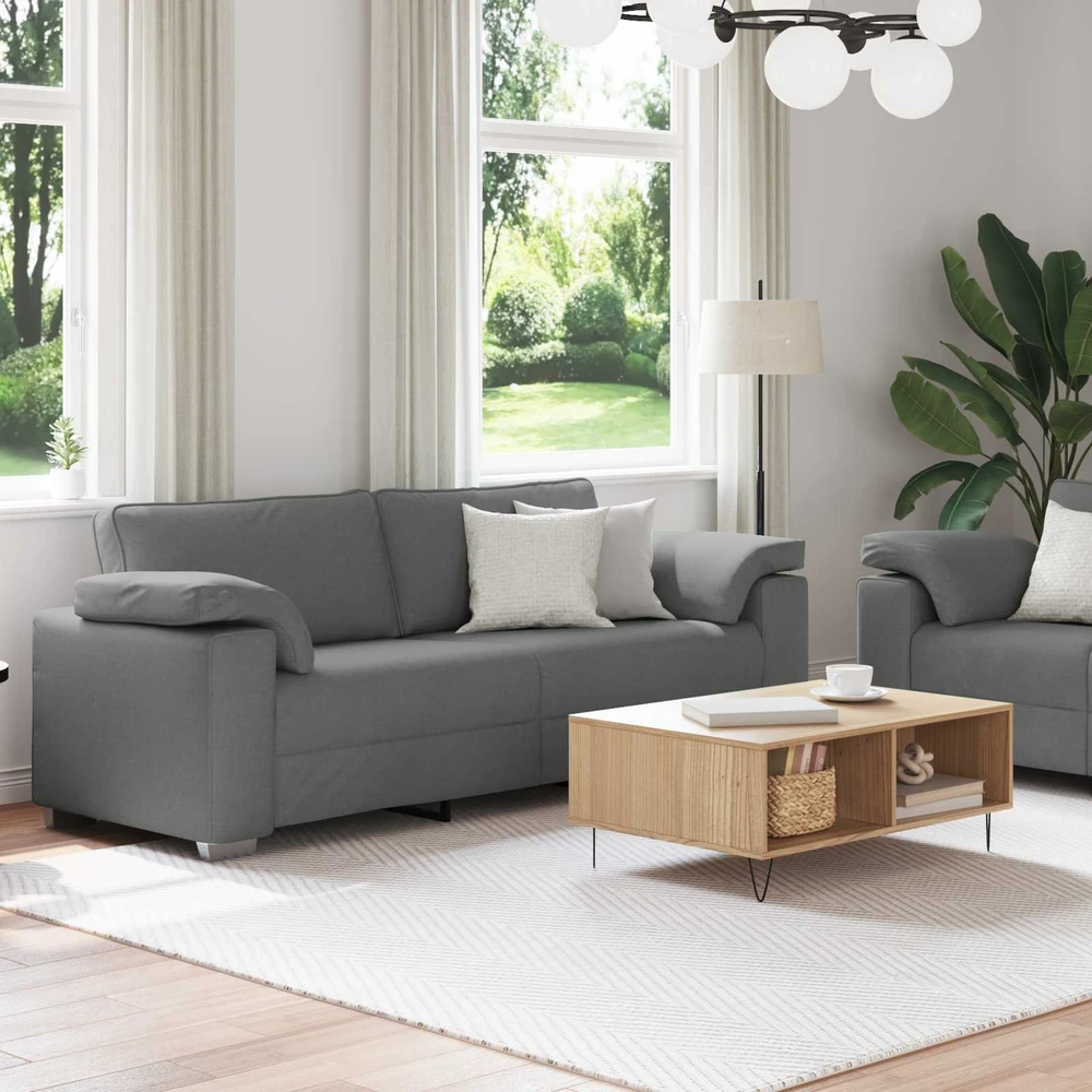Sofa 2 vnt. Tamsiai pilka audinys
