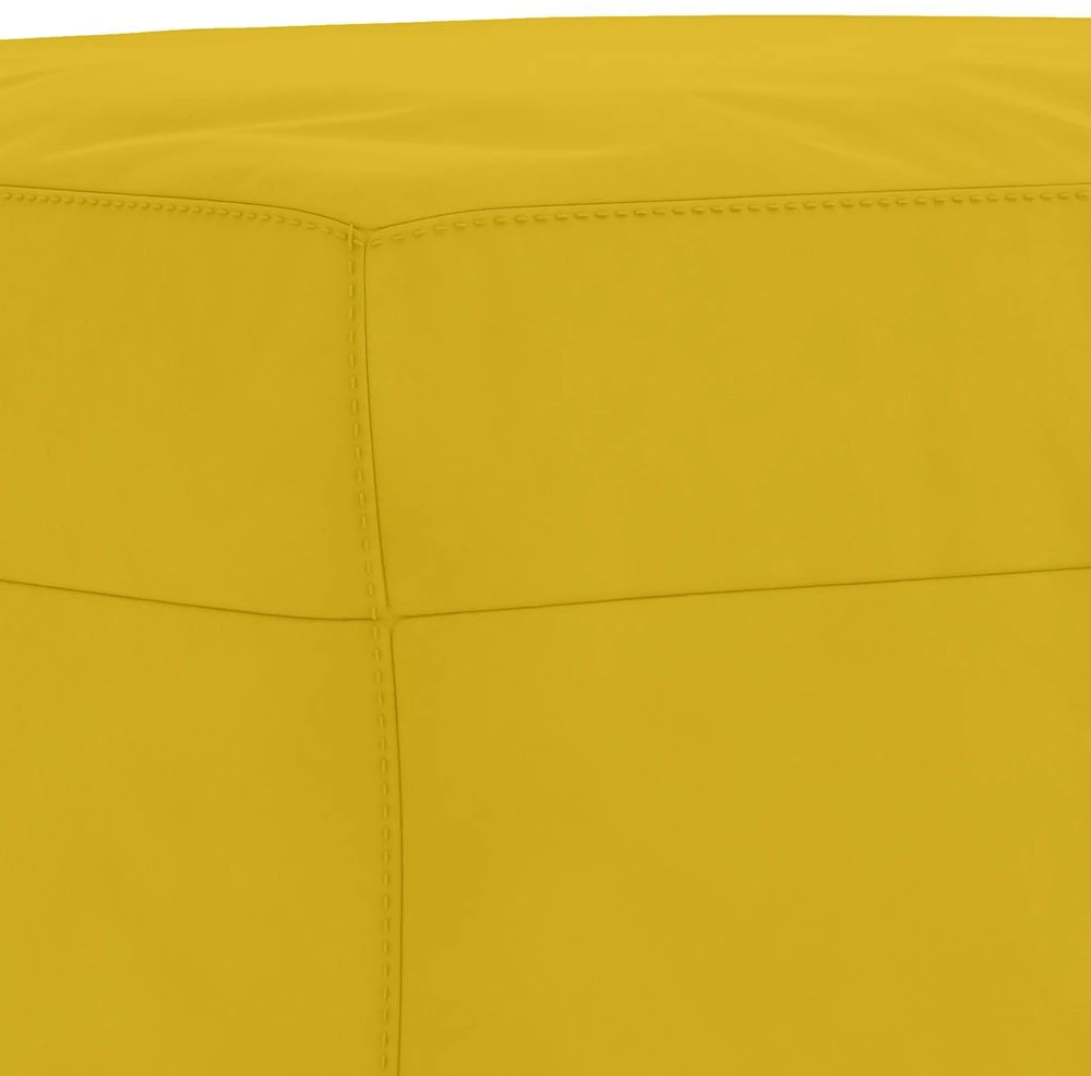 Sofa Sofos komplektas, 3 dalių, geltonos spalvos, aksomas