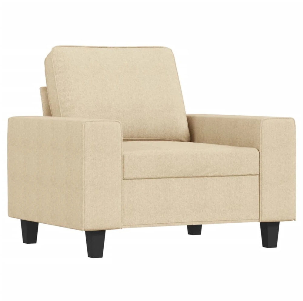 Sofa Sofos komplektas, 3 dalių, kreminės spalvos, audinys