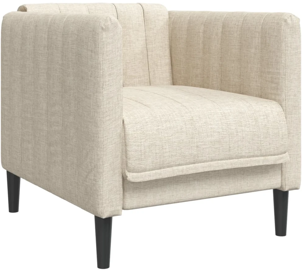 Sofa Sofos komplektas, 3 dalių, kreminės spalvos, audinys