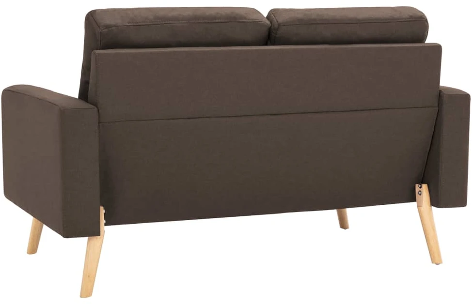 Sofa Sofos komplektas, 3 dalių, rudas, audinys (288695+288705)