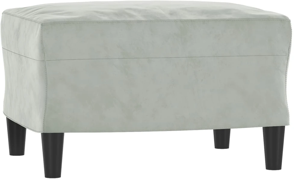 Sofa Sofos komplektas, 3 dalių, šviesiai pilkos spalvos, aksomas