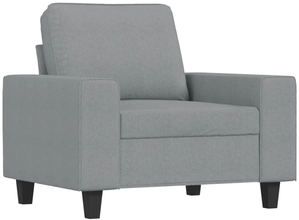 Sofa Sofos komplektas, 3 dalių, šviesiai pilkos spalvos, audinys