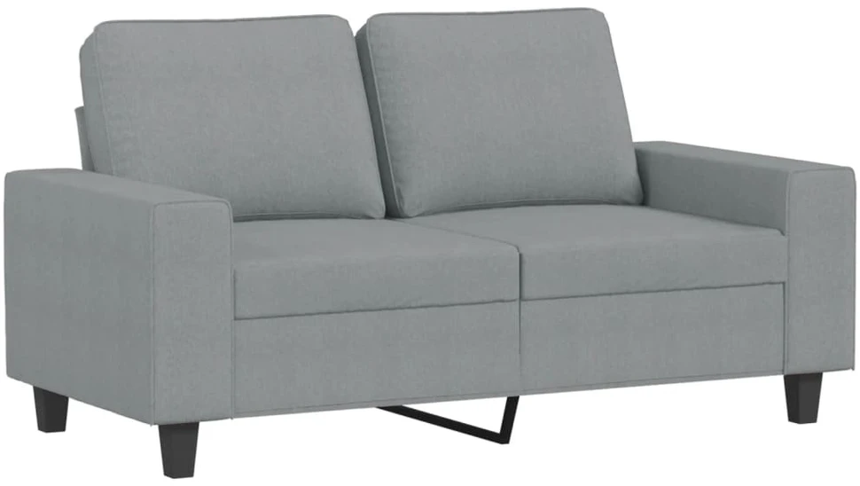 Sofa Sofos komplektas, 3 dalių, šviesiai pilkos spalvos, audinys
