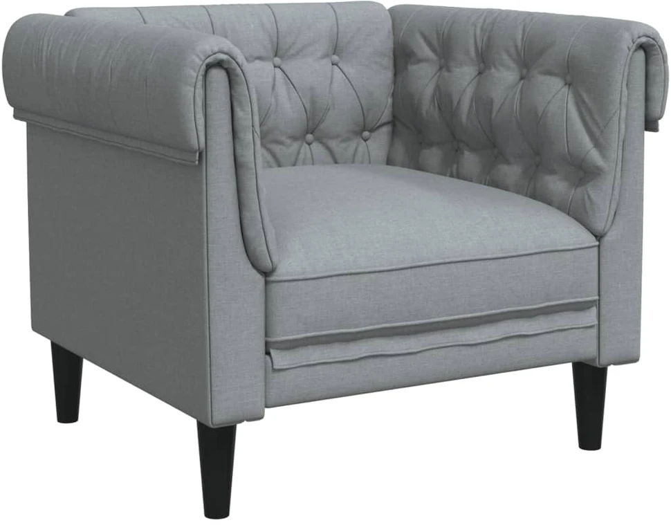 Sofa Sofos komplektas, 3 dalių, šviesiai pilkos spalvos, audinys